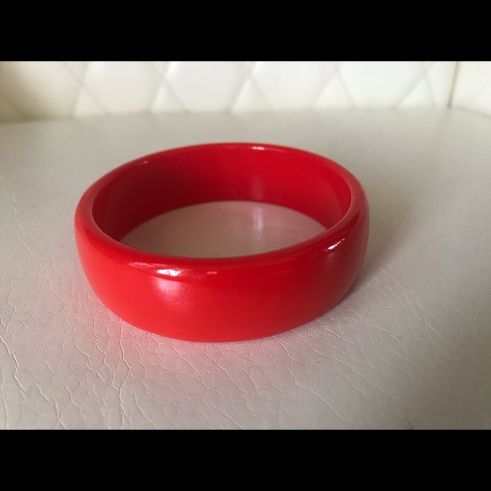 Cherry Red Vintage Bangle Bracelet